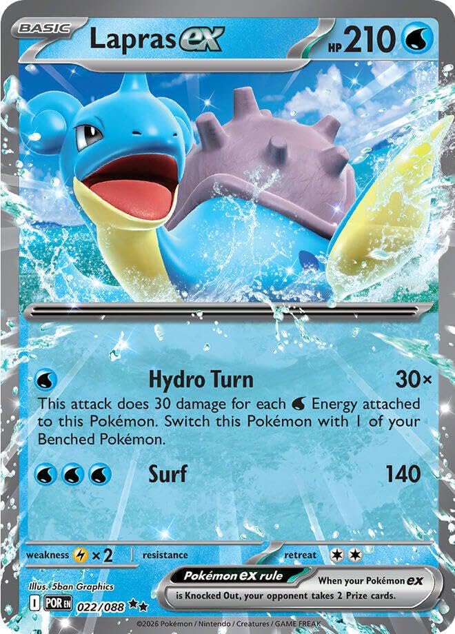 Pokemon - Lapras ex 022/088 - Perfect Order - Foil - Single Card
