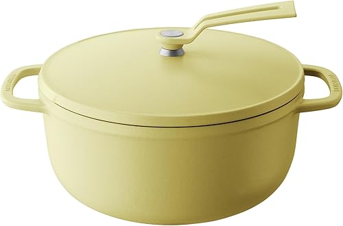 Miniatura 24 de Olla para Horno Holandés Vermicular 2.0 | Olla de Hierro Fundido Esmaltada Ligera | 26cm (5.9 Qt) | No Tóxico | Compatible con Inducción | Horno