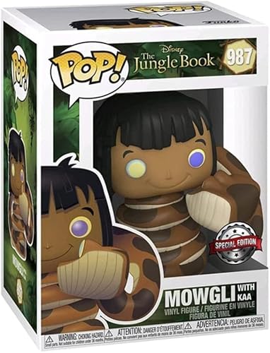 Miniatura 3 de Funko Pop! The Jungle Book Mowgli con figura de vinilo Kaa Edición especial exclusiva