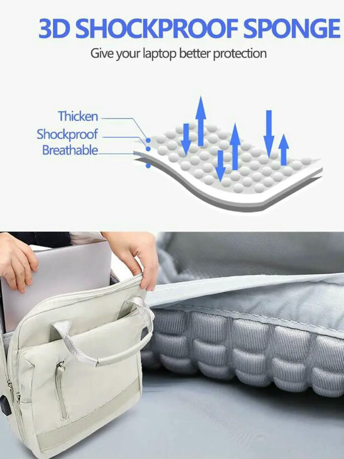 Zaino per Laptop da 15,6 Pollici Donne E Uomini - Borsa di Viaggio d'Affari con Porta Ricarica, Lavoro Universitario-Rosa