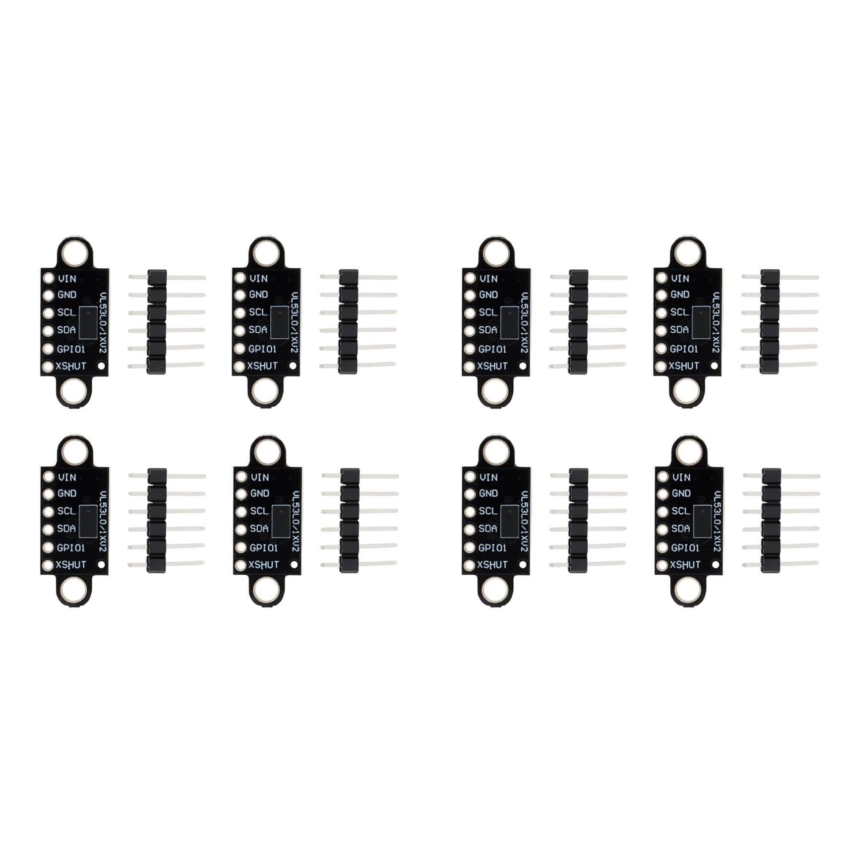 Jnchdghwa Black 8Pcs Time-Of-Flight (Tof) 940Nm Ranging Sensor Breakout -Vl53l0xv2 Distance Measurement Module