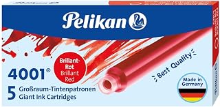 Pelikan Cartucho Para Caneta Tinteiro 4001 Vermelho Gtp/5