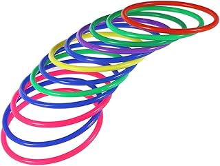 INOOMP 20 Peças Sólido Aldult Gancho E Anel De Jogo Anel De Brinquedo Cane Virola Ctr Anel Negrito Adereços De Jogo Círculo Jogando Bilhar Anel Jogando Jogos Adereços Anel De Plástico