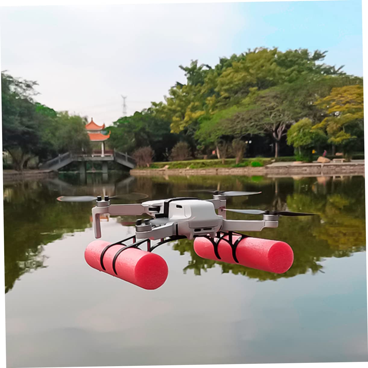 Supporto Galleggiante per Carrello di Atterraggio Drone Mini 2, Estensione Stabile per Atterraggi su Acqua, Kit Ammortizzante Facile da Montare per Piloti di Droni