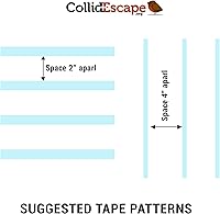 Vista 6 de COLLIDESCAPE Spiderweb - Cinta para Pájaros Transparente para Ventanas (3/4" x 20' - Cubre 1 a 2 paneles) Cintas Adhesivas para Pájaros