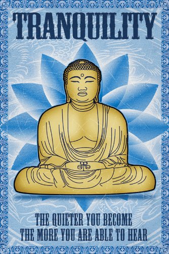 Affiche Buddha Tranquility grand format 61x91,5 cm de qualité