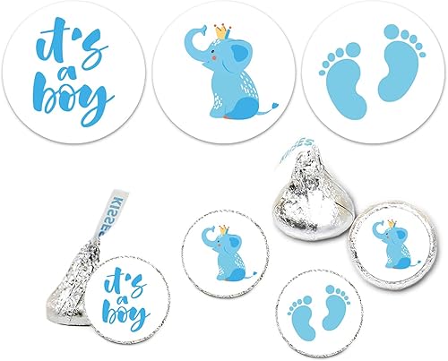 Etiquetas adhesivas de gota de chocolate con texto en inglés "It's a Boy" con texto en inglés "It's a Boy", se adapta a recuerdos de fiesta de