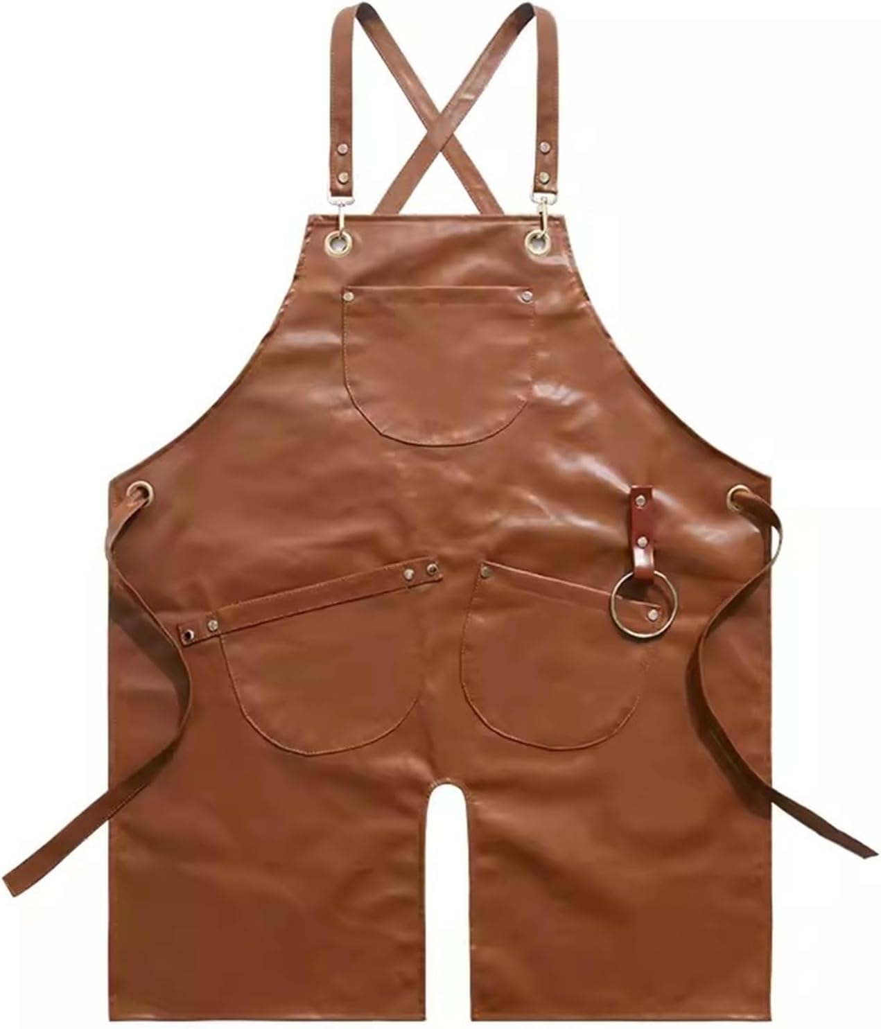 Tool Apron Waterproof Apron Restaurant Coffee Shop Work PU Leather for Gardening Baking Working