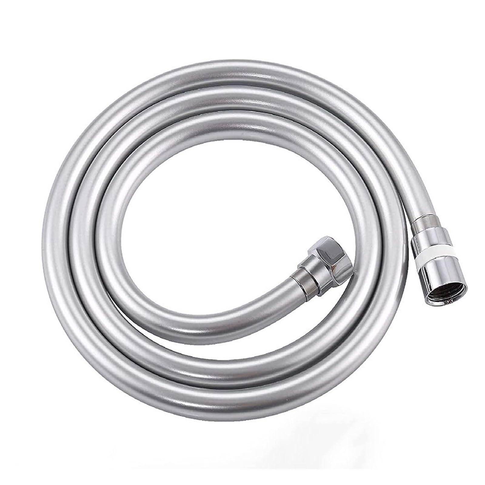Kdberhfsa Silver 1.5/2/3M Shower Head Hose Pvc Universal Flexible Anti Winding Explosion-Proof Water Tube Bathroom Faucet Hose Extension Pipe(,3M)