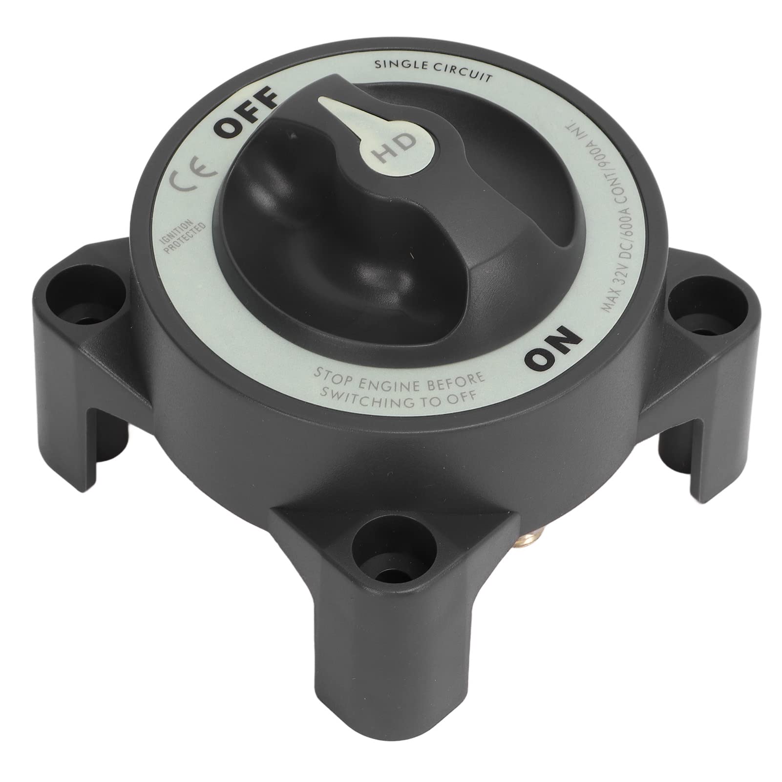 Interruttore Batteria Principale 600A, Isolatore di Disconnessione Interruttore Principale Impermeabile per Impieghi Gravosi IP66, Circuito Singolo Durevole ON OFF per Autoveicoli, Camper e Barche
