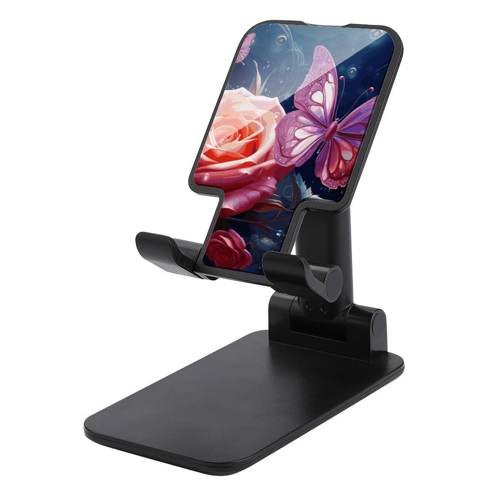 Support de téléphone pliable rose papillon universel compatible iPhone Android - 7