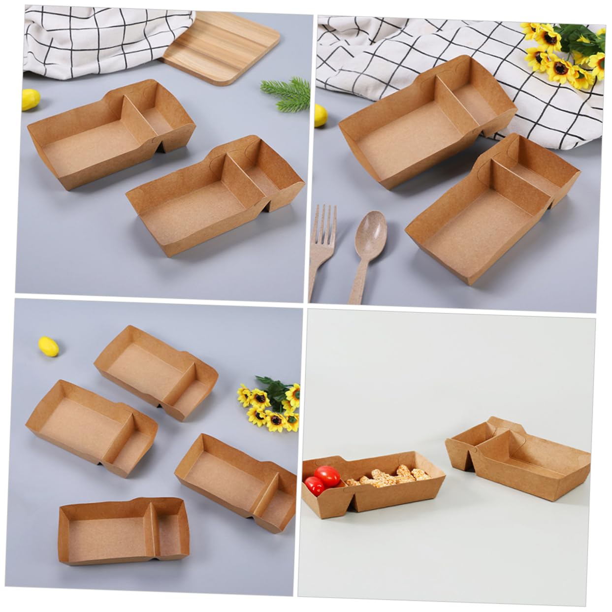 100pezzi Scatole Per Snack Kraft Contenitori Multifunzionali Per Fritte Dolci e Snack Per e Celebrazioni Design e Capiente