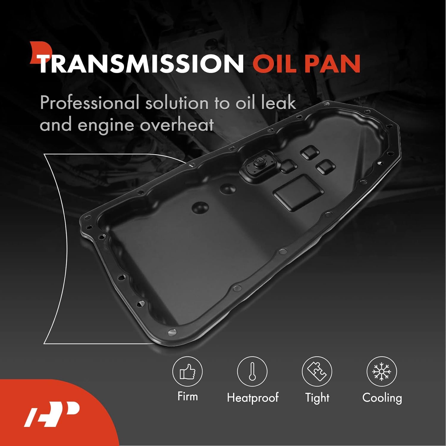 A-Premium Transmission Oil Pan with Drain Plug Compatible with Dodge Caliber 2007-2012, Jeep Compass 2007-2017, Patriot 2007-2016, with CVT2 Transmission