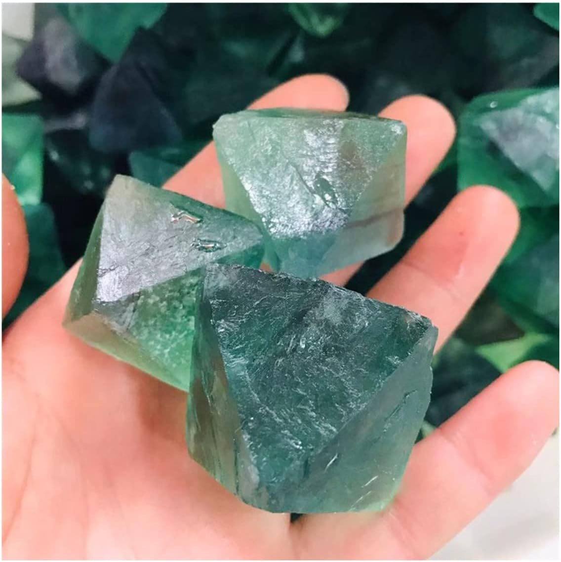 Crystal Stone Home Decor Natural Crystal Green Quartz Stone Handicraft 30MM