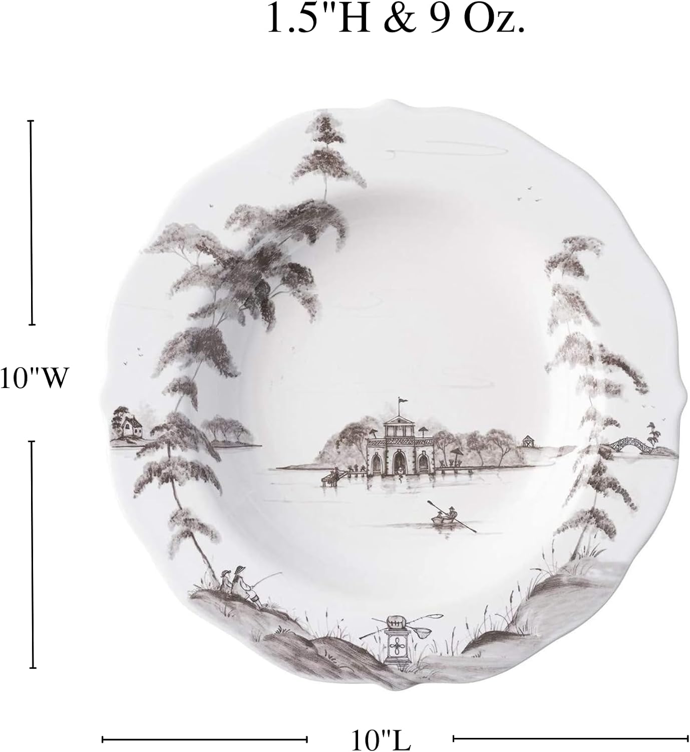 Juliska Country Estate Pasta/Soup Bowl - Flint Grey