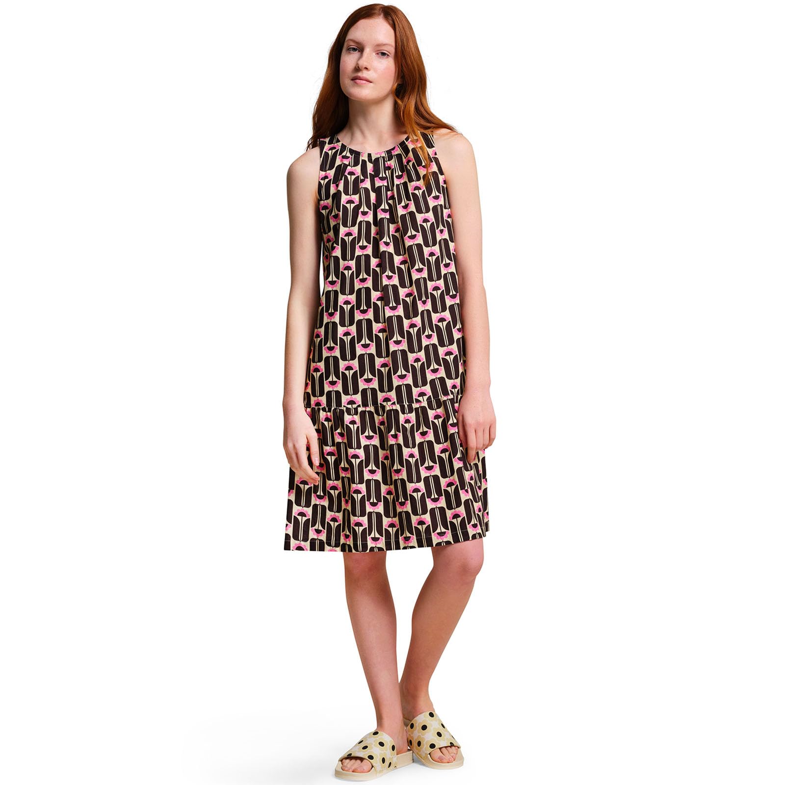 Regatta Womens Orla Kiely Bold Pattern Summer Dress - Black Tall Flowers - 14