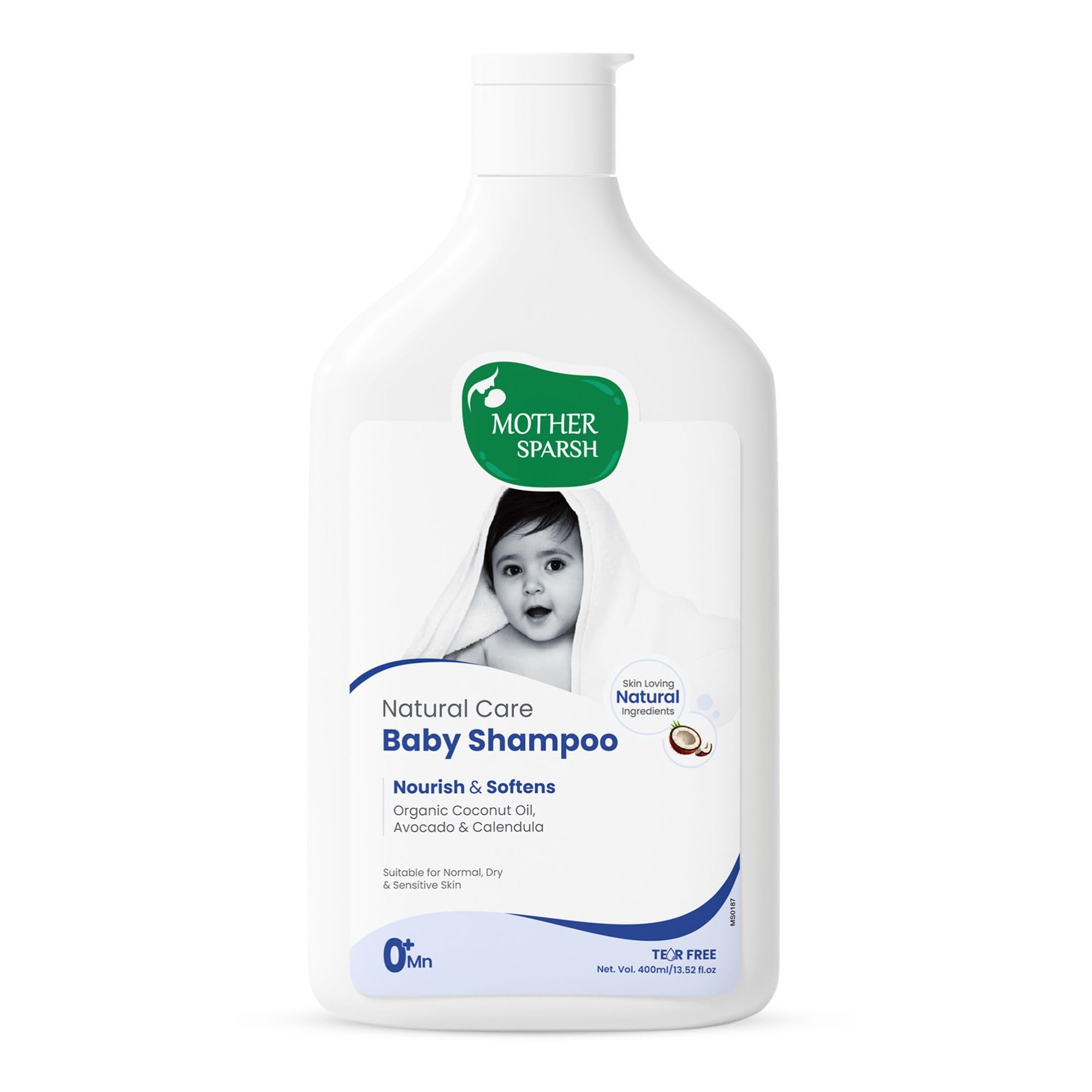 Mother Sparsh Natural Care Baby Shampoo-400ml | Tear Free Shampoo for Babies With Organic Coconut Oil, Calendula & Avocado | Suitable for Newborn Sensitive Skin-image-42