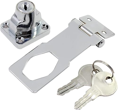 Miniatura 7 de Cerradura de puerta con cerraduras de gabinete con cerradura de cerrojo de llaves, cierre de 3 pulgadas, cerrojo con llave, pestillos de seguridad,