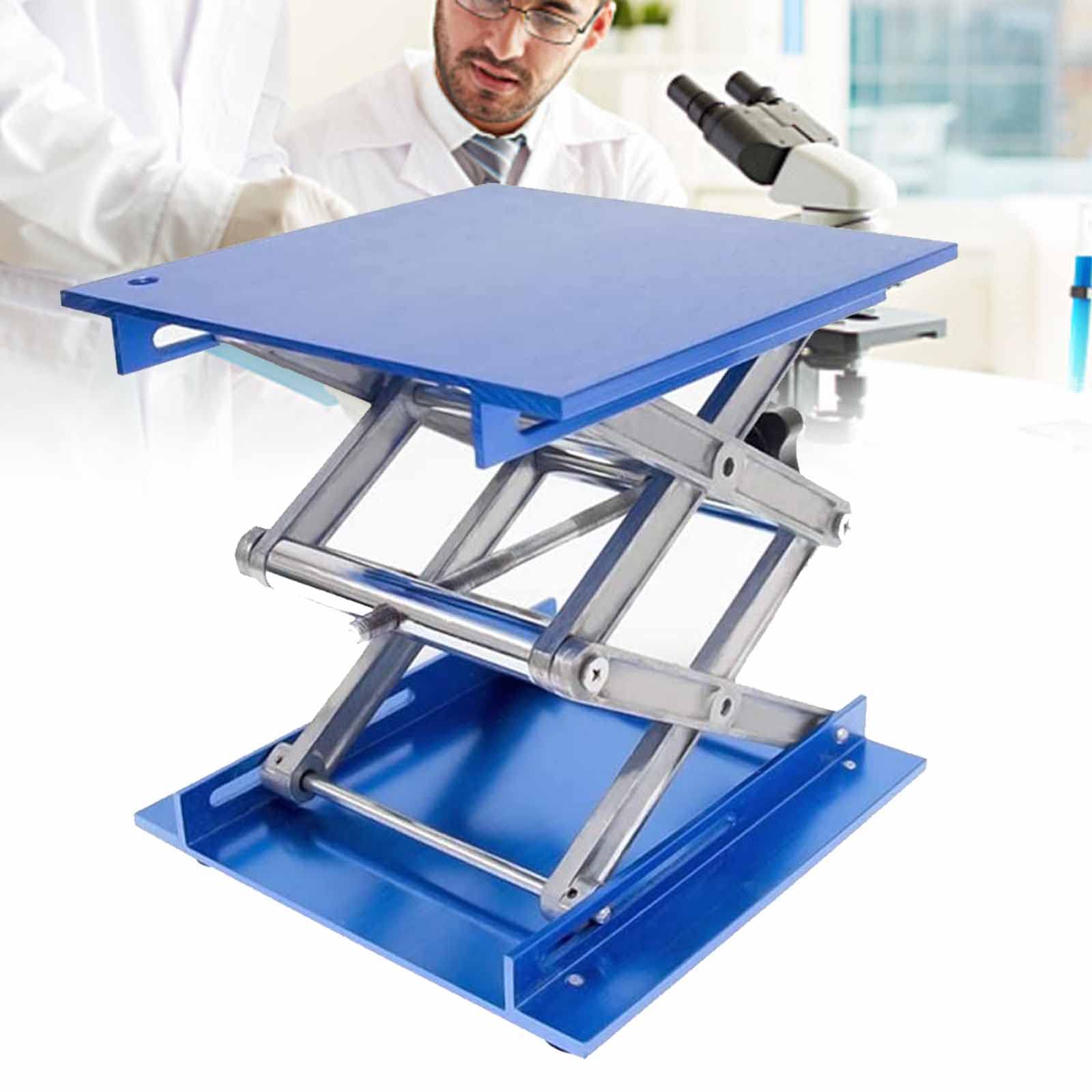 Soporte de Gato de Laboratorio, Mesa elevadora de Tijera de Acero Inoxidable de 100x100 mm, Plataforma elevadora de Laboratorio, para Laboratorio, Escuela