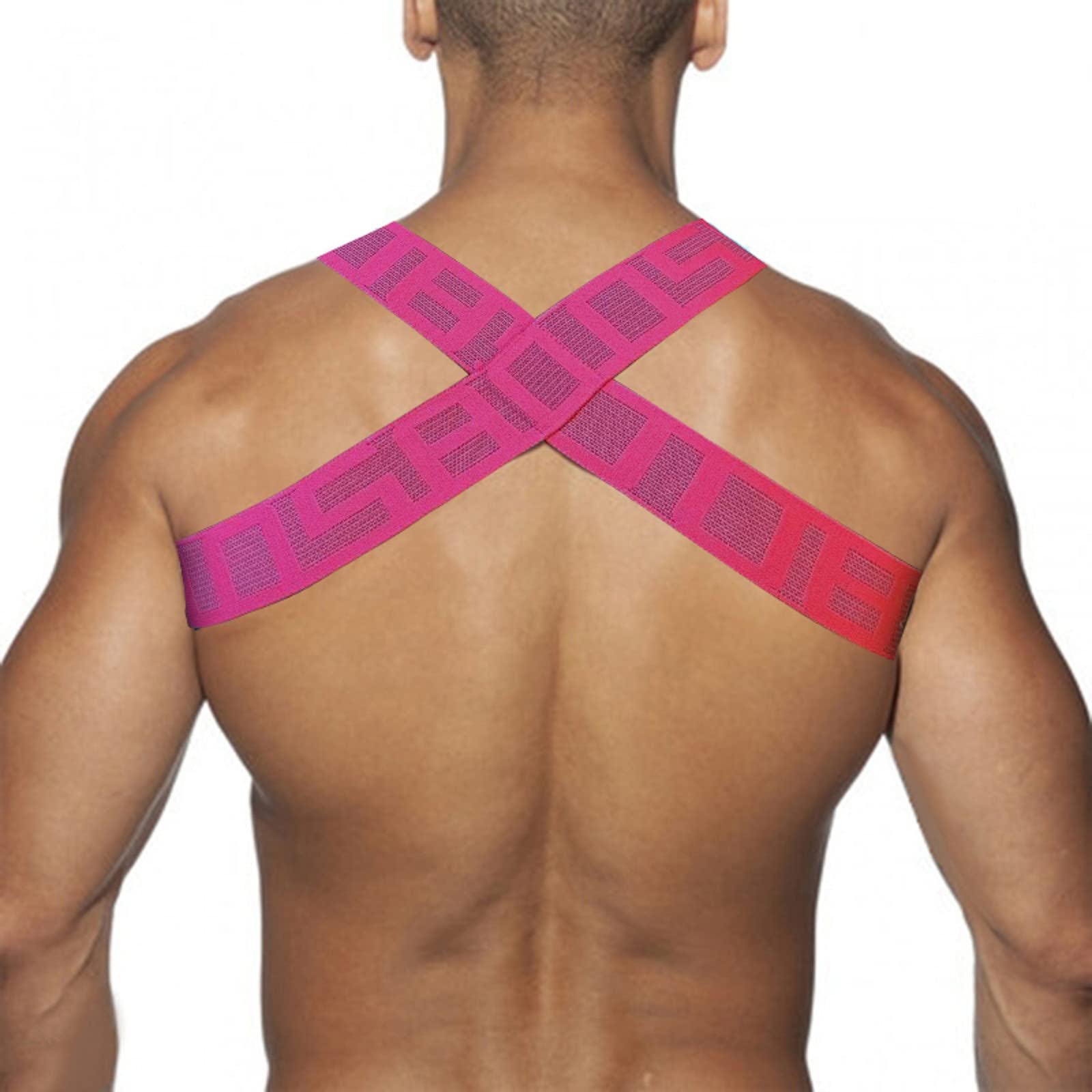 Arnés para hombre, ajustable, de cuero, para cuerpo, pecho, medio arnés, punk, ropa de club, disfraz, cinturón misionero