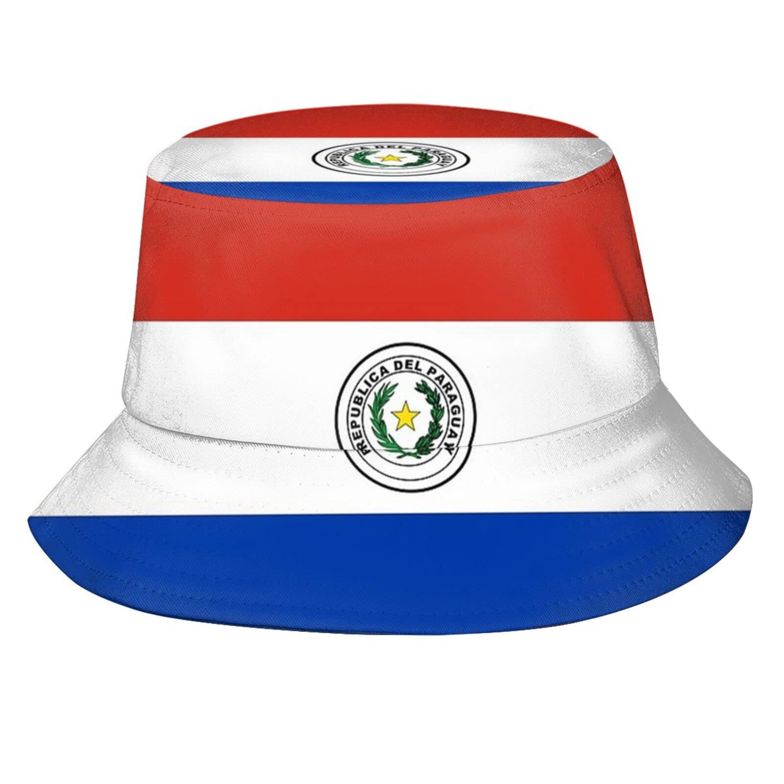 Cute Funny Flag Bucket Hats Fashion Patriotic Sun Cap Packable Outdoor Fisherman Hat for Women Men, Paraguay Flag_c00001, One size