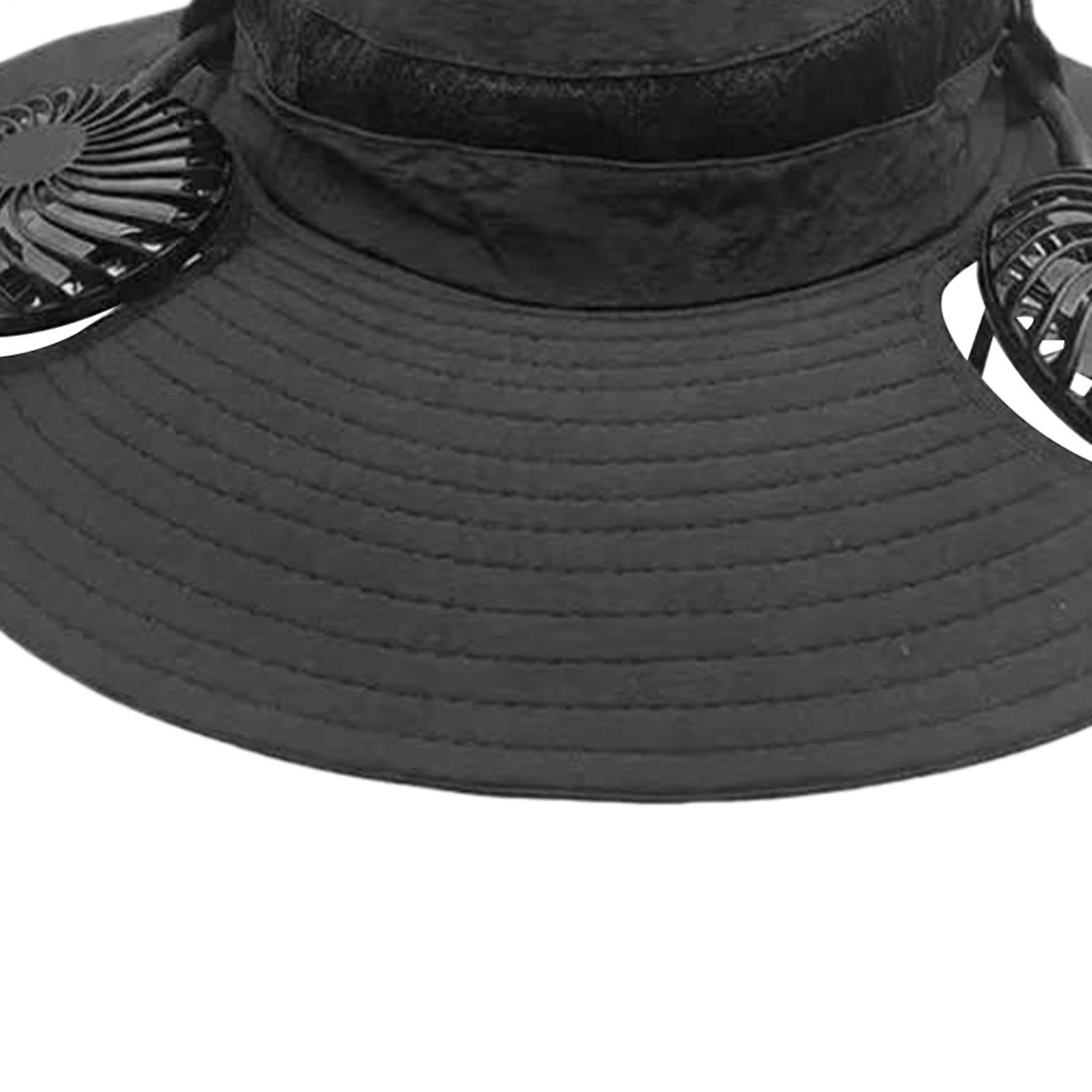 Cappello estivo a tesa larga, con visiera ricaricabile tramite USB, per esterni, elegante, funzionale, da pesca, da uomo, papà, pescatore, escursionismo, spiaggia, giardinaggio, multiuso, per interni