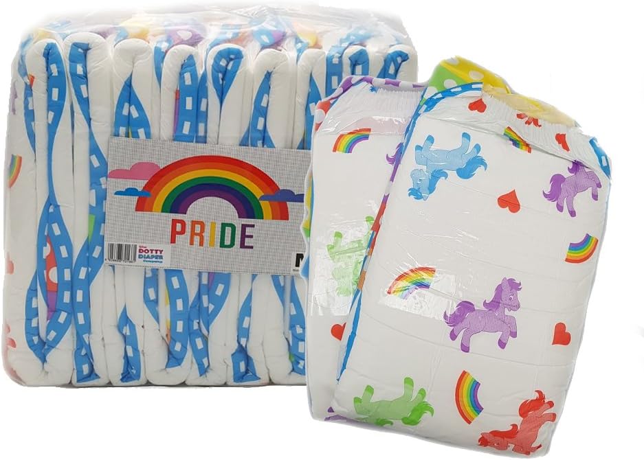 Pride by Dotty Diaper Large - Pack of 10