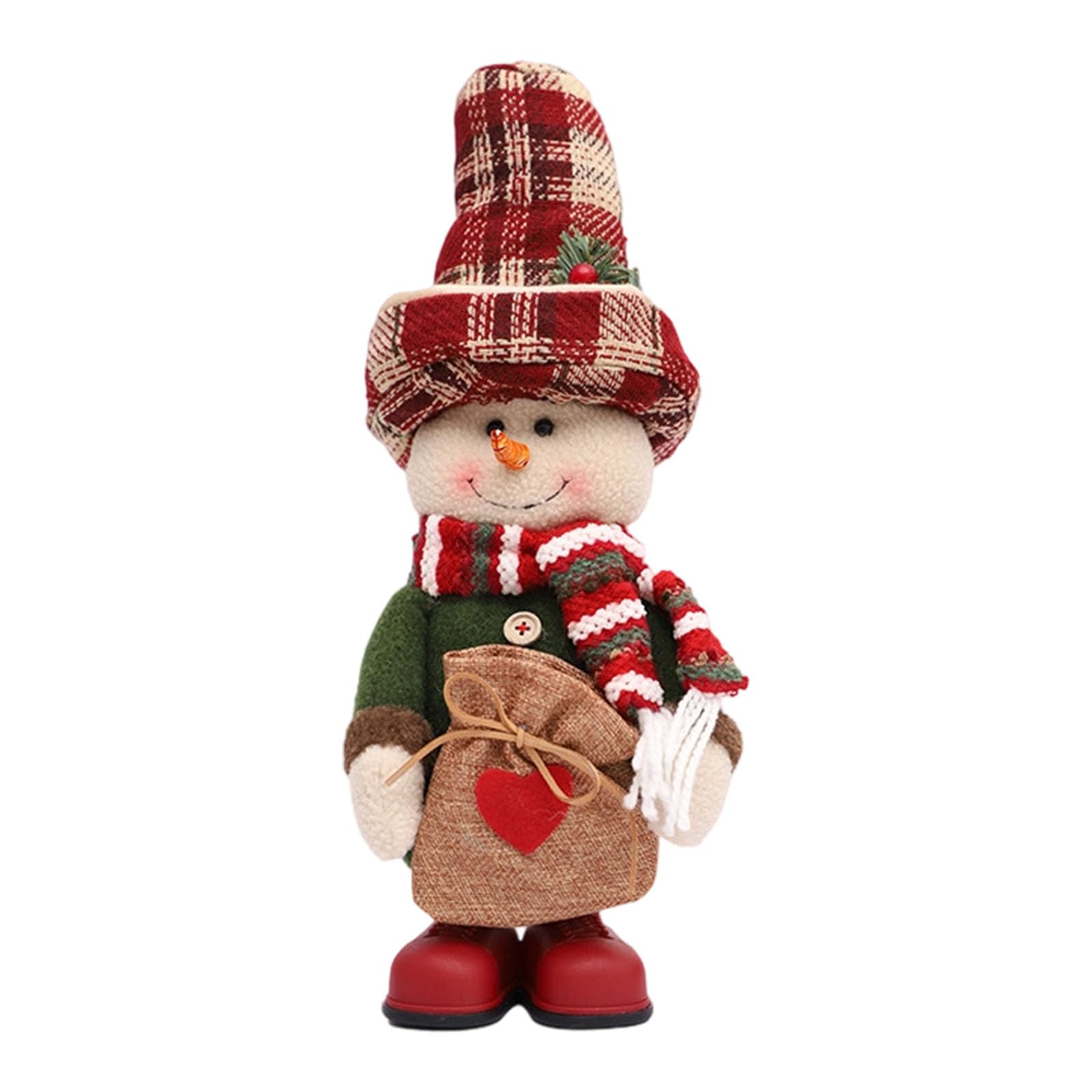 Woedpez Santa Snowman Reindeer Tabletop Ornament Stuffed Toy Christmas Decorations for Desktop Mantels Bookshelf Kid Room Holiday Party Decorations Plush Animals