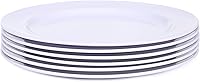 Vista 8 de Webbylee Platos llanos de melamina, juego de 6 platos de 11 pulgadas para uso en interiores y exteriores, color blanco