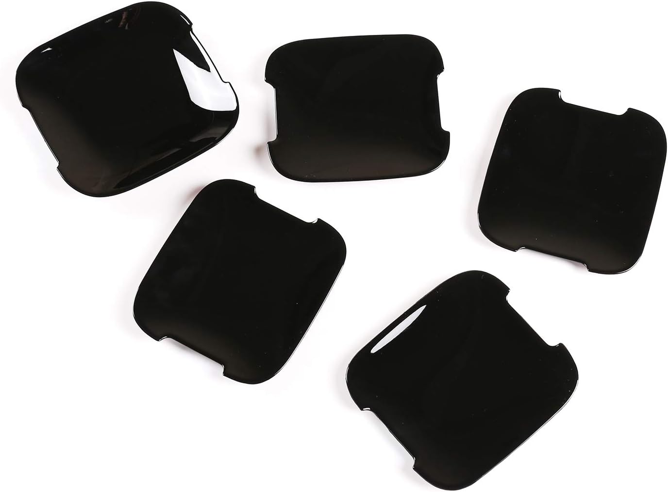 5pcs ABS Car Exterior Door Handle Bowl Cover Trim for Land Rover Defender 110 2020 Car Accessories (Bright Black)