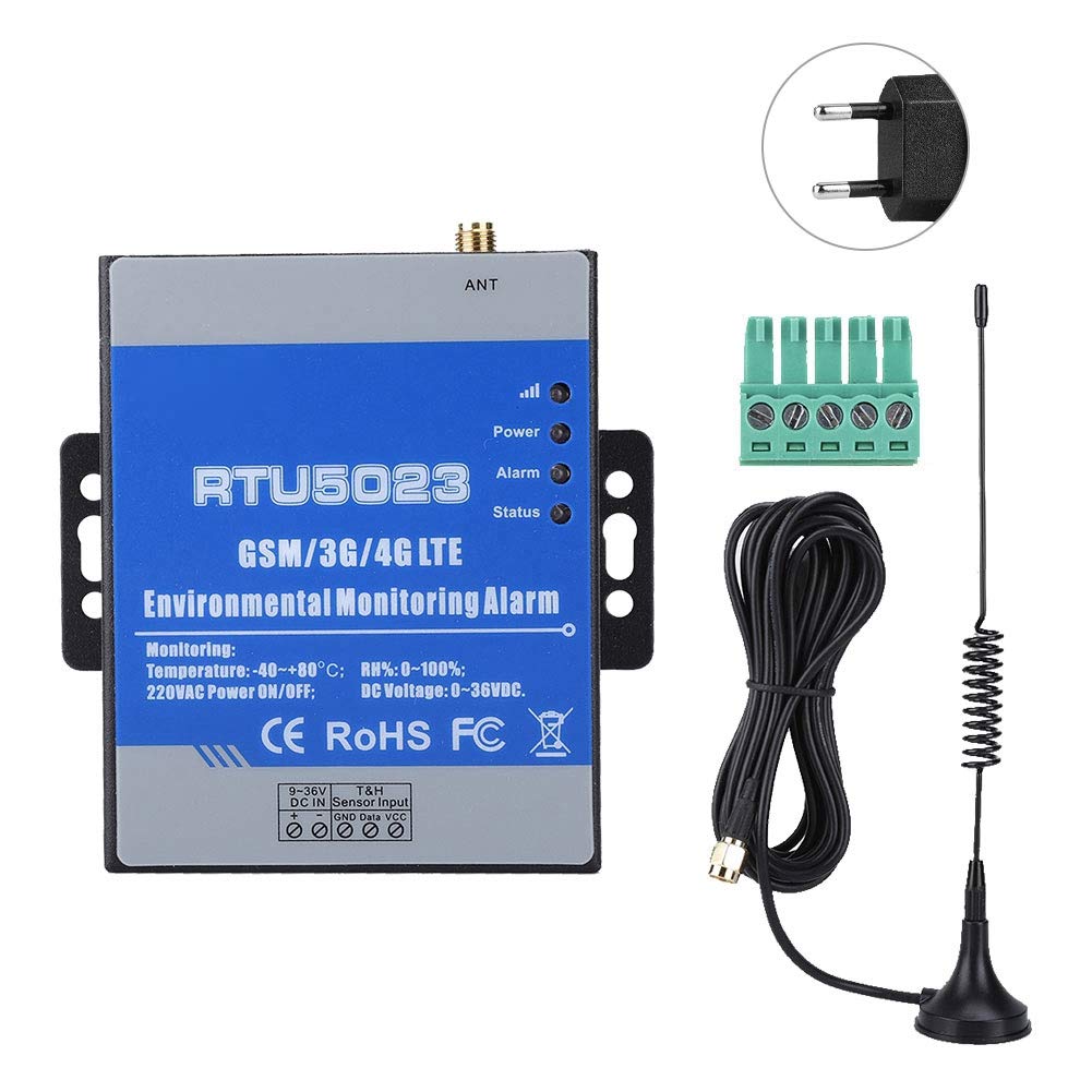 RTU5023 gsm de Alarma inalámbrico, Alarma de Monitor de Temperatura y Humedad, Humedad y Voltaje, Control Remoto de Llamadas telefónicas/SMS(YO)