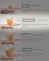 Vista 2 de 200 unidades de forros de tulipán naturales para tazas de hornear, papel pergamino europeo sin blanquear, forros de tulipán para magdalenas