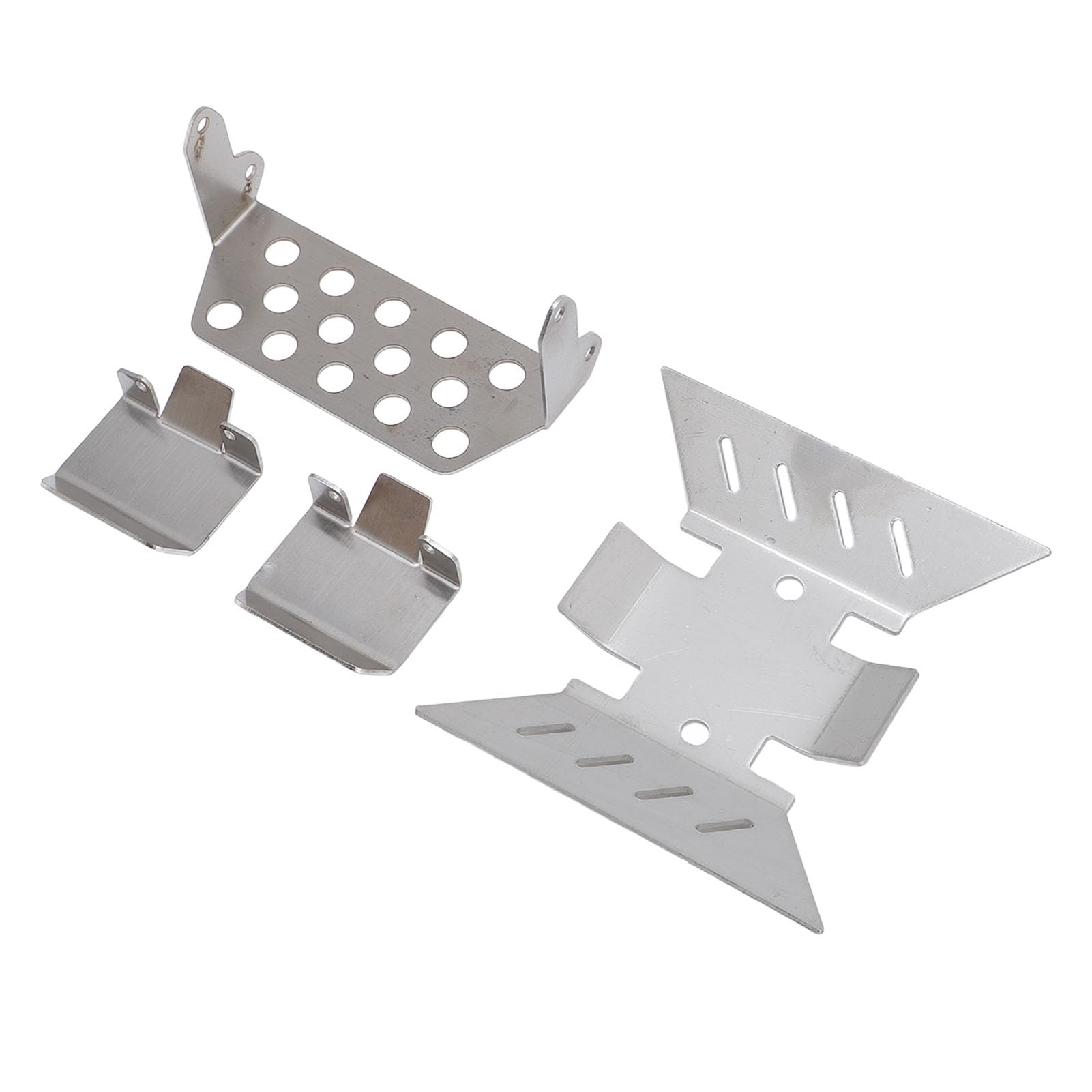Jelquix Stainless Steel Chassis Armor Kit, RC Car Skid Plate Axle Protector and Front Guard with Metal Construction, for Axial SCX10 III 1 10 RC Crawler Car Upgrade Parts