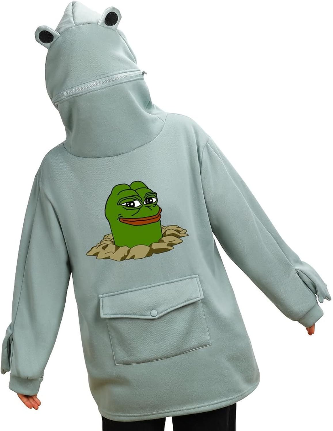 パーカー トレーナー レディース カエルのペペ 面白い メンズ スウェットシャツ クルーネック 長袖 プルオーバー トップス ジャージ 柔らかい ゆったり 肌に優しい シルエット おしゃれ かっこいい服 男女兼用 春 秋 冬 Cafe Du Jardin Com