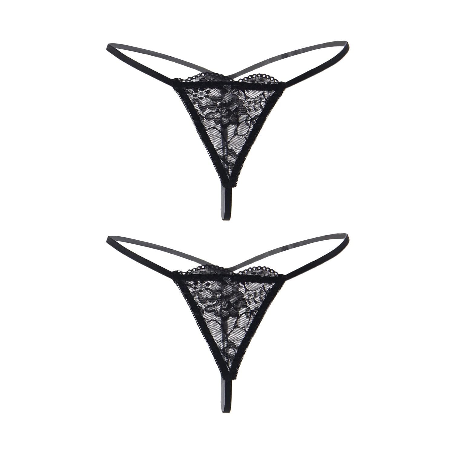 myza Women's Net Thong G Stringe Panty (Small, Black)-picture-18