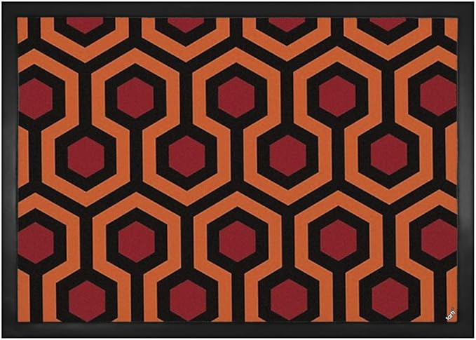 1art1 Muster Retro Shining Teppich Muster Fußmatte Dekomatte Innenbereich | Design Türmatte 70×50 cm