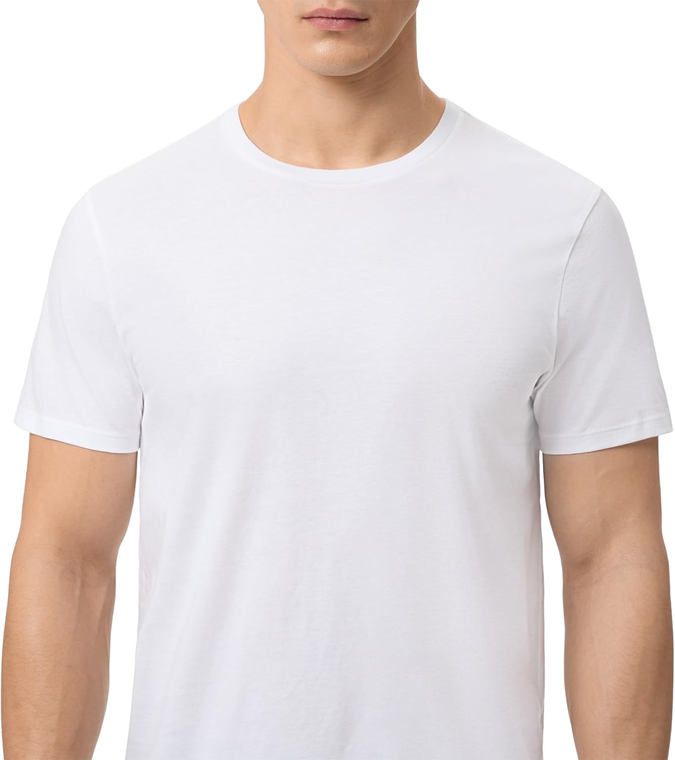 Lacoste Men's 100% Cotton Regular Fit Crew Neck Undershirt, 3-Pack