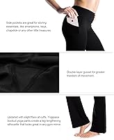 Vista 3 de Yogipace - Pantalones de yoga con bolsillos laterales para mujer, de 25/27/29/31/33/35/37 pulgadas, para descansar y para entrenamiento Negro