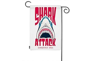 Moslion 12" x 18" Shark Garden Flag