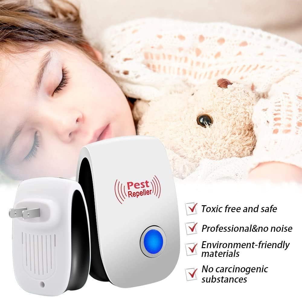 DOOGAXOO Pest Repeller, 6 Packs Pest Repellent, Indoor Pest Control Set of Electronic Plug in for Home, Bedroom, Office, Kitchen, Warehouse, Hotel, Safe for Human and Pet : Patio, Lawn & Garden