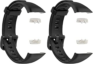 Generic Rubber Strap for Huawei Band 6 and Huawei Band 6 Pro - Black