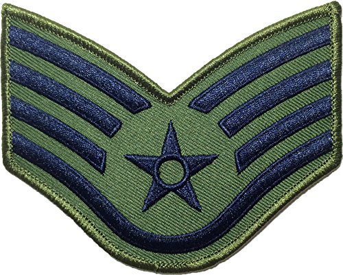 Papapatch Staff Sergeant Chevrons Rank US Air Force USAF Airman Army Military Sewing Iron on Arms...
