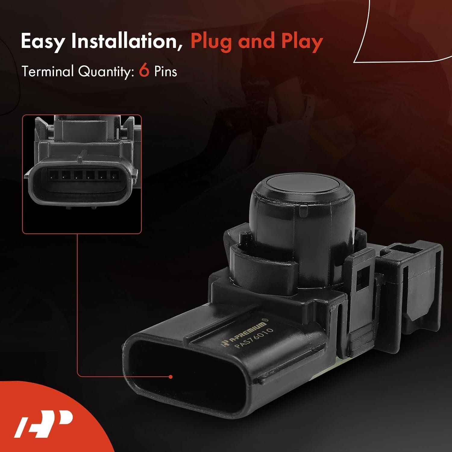 A-Premium 4-PC Reverse Backup Parking Assist Sensor Compatible with Select Lexus Models - CT200h 2011-2014, GS350 2013-2014, GS450h 2013-2014, Replace# 89341760100, 8934176010C