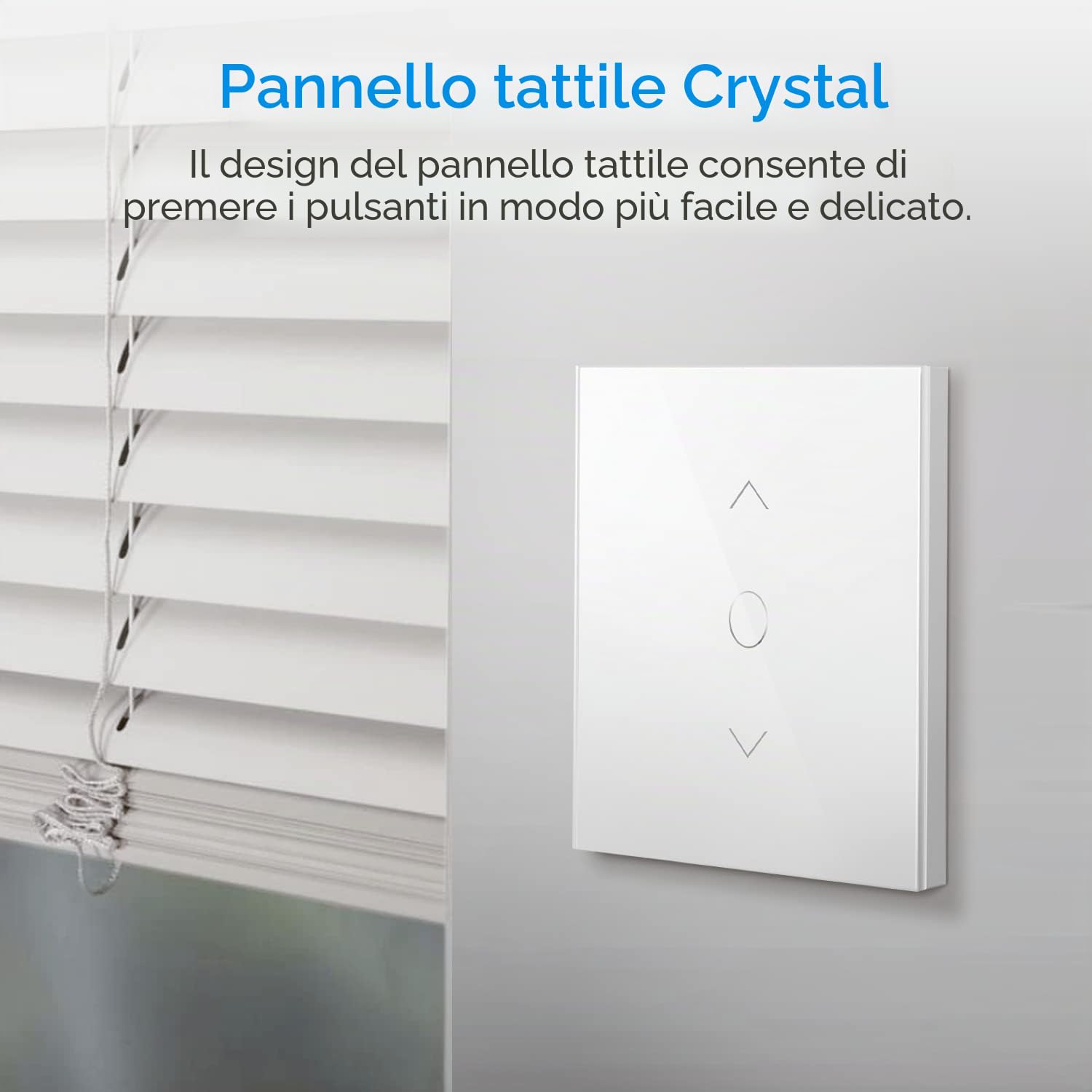 meross Interruttore WiFi per tapparelle WiFi, Switch Tattile Controllo APP, interruttore per tende da finestra compatibile con Alexa, Google Home e SmartThings, comando vocale e controllo remoto
