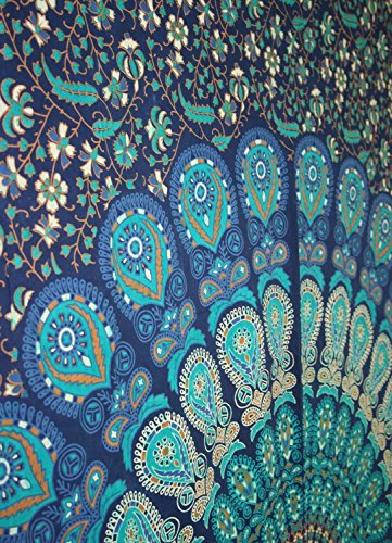 The Boho Street - Exclusive Twin 100% Cotton Mandala Tapestry, Beautiful Indian Wall Art, Perfect Valentine Gift, Hippie Wall Hanging, Bohemian Bedspread #TOP3