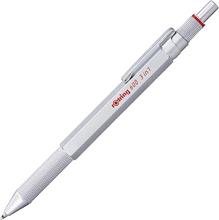 Rotring 多功能笔 银色 600 3in1 2164109 Rotring 铅笔 高级书写工具 文具 德国制造 制图 专业用 圆珠笔
