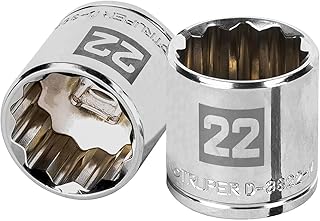 Truper 13642 / D-5222-M - 22 mm 12-Point Socket, 3/8