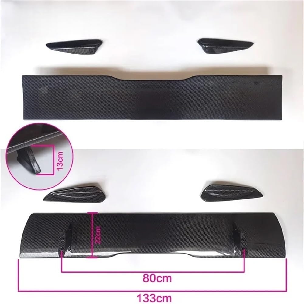 Spoiler z włókna węglowego kompatybilny z BMW E92 F10 F30 F22 E90 M3 M4 uniwersalny typ LMP tylne skrzydło bagażnika samochodu akcesoria(Unpainted FRP)