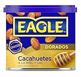 Eagle Cacahuetes a la Miel y Sal 250 g · Snack Dulce y Salado Sin Gluten · Cacahuetes Fritos con Miel a la Sal · Bote con Tapa de 250 Gramos Ideal para Compartir
