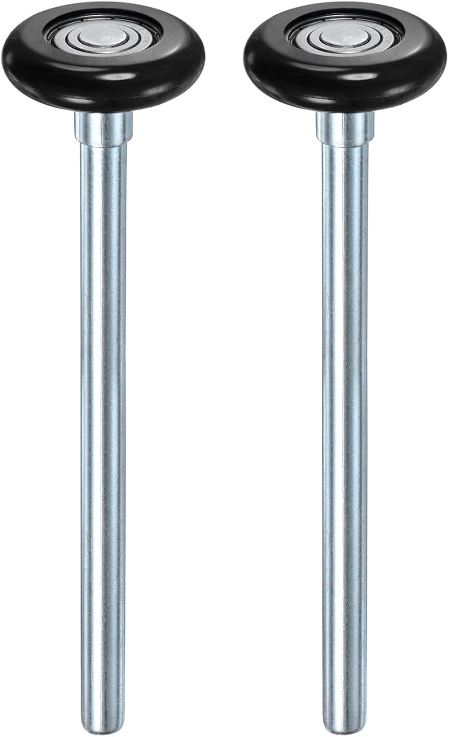 2-Pack Nylon Garage Door Rollers, 1.8"/ 46mm Quiet Garage Door Wheels 190 Mm/ 7.48" Stem, High Load 6200zz 8 Balls Sealed Precision Bearing for Garage Doors/Flap Doors [Black]